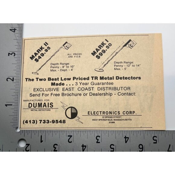Mark II Metal Detectors Print Ad Vintage 70s Electronics Corp Springfield MA - Picture 2 of 6